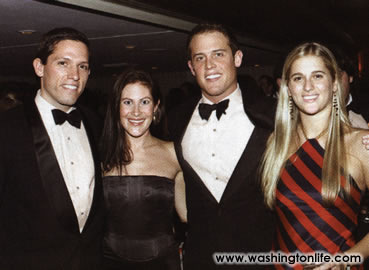 Lindsay Stroud, Shannon Delany, Drew Stroud and Nicole Ross at Reptilian Cotillion, 2003 