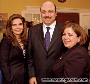 Luma Kuwar, Jordanian Amb. Karim Kuwar and Rep. Linda Sanchez