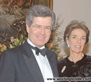 French Ambassador JEAN DAVID LEVITTE and his wife MARIE CECILE