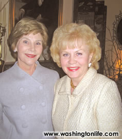 First Lady Laura Bush and Svetlana Ushakova