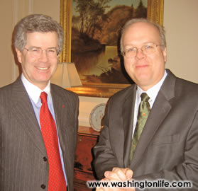 French Amb. Jean-David Levitte and Karl Rove