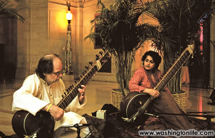 Sitar players performed as part of the Love's Labor's Lost theme