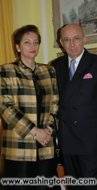 Fabiola Gallegos and ecuadorian Amb. Luis Gallegos