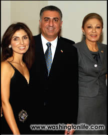 Princess Yasmine Pahlavi, Prince Reza Pahlavi and Her Majesty Empress Farah Pahlavi
