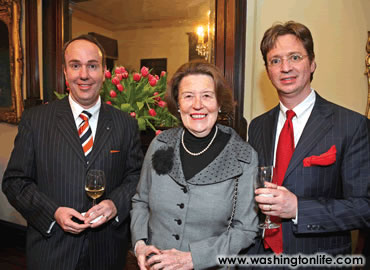 ROBERT ALLEGRINI, MARI GARIBALDI and CHRIS POLETO at the NIAF reception. Photos by Jonah Koch