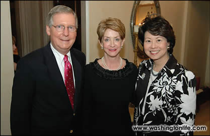 Sen. Mitch McConnell, Karyn Frist and Sec. of Labor Elaine Chao