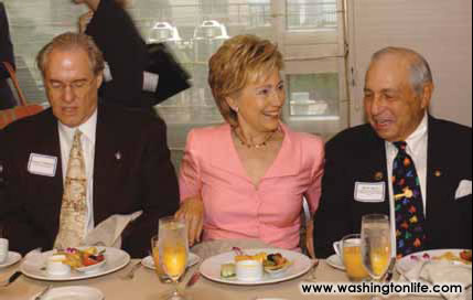 George Vradenburg, Sen. Hilary Clinton and Morty Davis