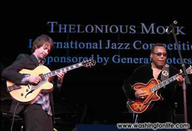 Competition Winner Lage Lund performs with George benson