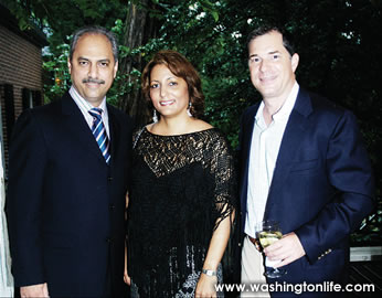 Dominican Amb. Flavio Dario Espinal and wife Minerva del Risco with Jim Abdo