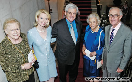 Bernita Bisek, Callista and Newt Gingrich, former Supreme Court Justice Sandra Day O’ Connor and John O’Connor