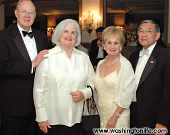 Justice Anthony and Mary Kennedy with Deni and Norman Mineta