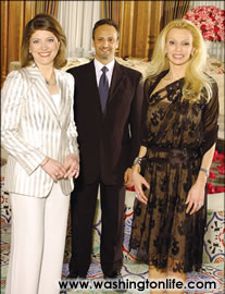Nora O’Donnell, Kuwaiti Amb. Salem Al-Sabah and Rima Al-Sabah