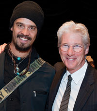 Richard Gere and musician Michael Franti. Photo by Amanda Lucidon/CARE.