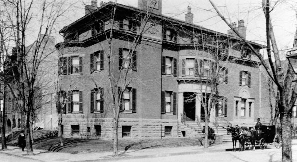 The house at 21st and Q streets, NW, circa 1900.