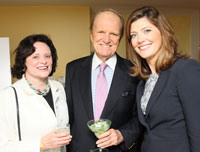 Elizabeth and George Stevens with Norah O'Donnell