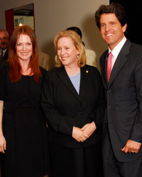 Julianne Moore with Kristen Gillibrand and Tim Shriver