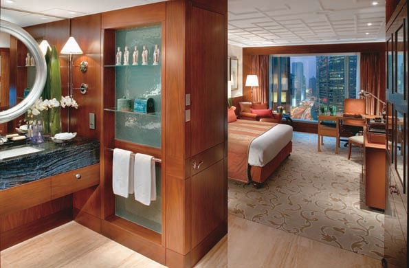    The deluxe suites feature ultra modern touches and dramatic views of the city or harbor.