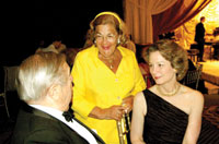 Esther Coopersmith (Center) pictured here with Arthur Gardner, and Susan Eisenhower, has been one of the Clinton campaign’s top “Hillraisers.”