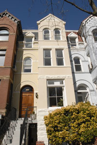 A townhouse at 2123 N Street NW, one of the few remaining structures designed by noted African American architect Calvin T. S. Bren, recently changed hands for $1,450,000.