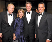 Chris and Kathleen Matthews, Joe Scarborough, and Mitt Romney