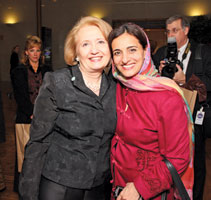 Melanne Verveer with Global Trailblazer Awardee Sheika Lubna al Qasimi