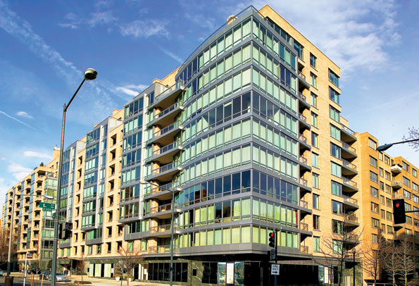 The three-level penthouse, #2C, in the Ritz-Carlton Residences at 1155 23rd St., NW