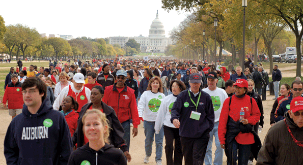 Participants in the 2007 Start! Heart Walk on the National Mall.