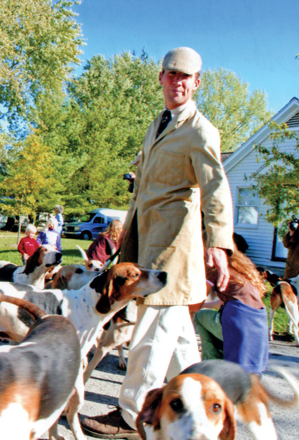 Richard Roberts with the Piedmont hounds. Photo by Karen Buckley.