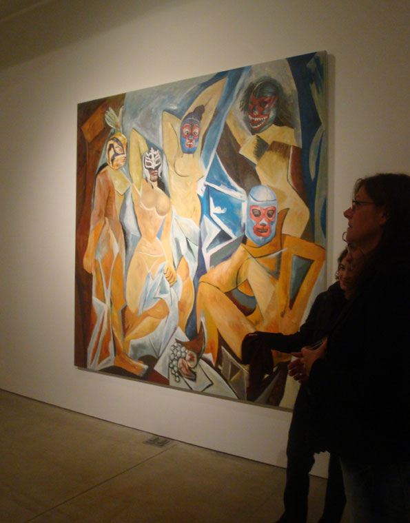Opening Night Reception. José Ruiz, Picasso Wore Mascara - 2009, Acrylic on canvas, (Made in China)