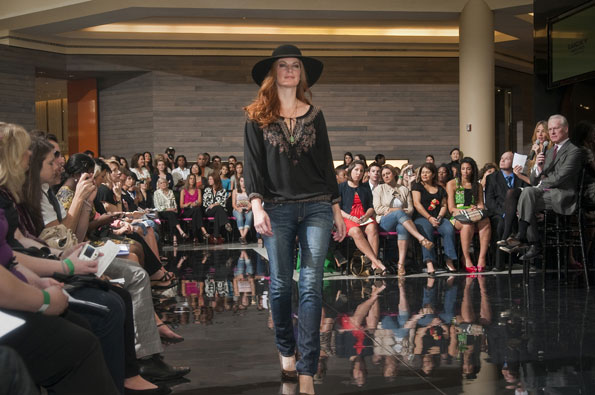 A model in Lucky Brand Jeans at All Access Fashion