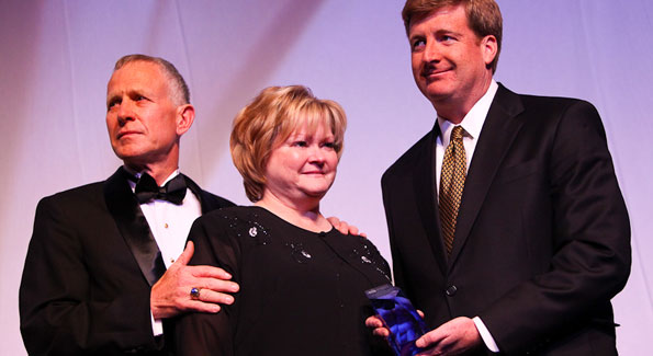 Dennis and Judy Shepard receive the 1st Edward M. Kennedy National Leadership Award from Rep. Patrick Kennedy