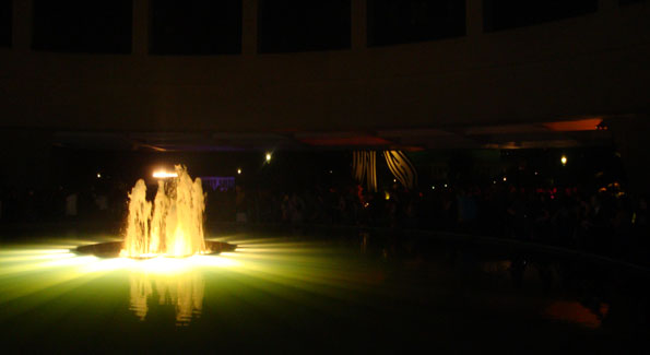 Courtyard fountain at Hirshhorn After Hours. Photograph by Alannah Wells