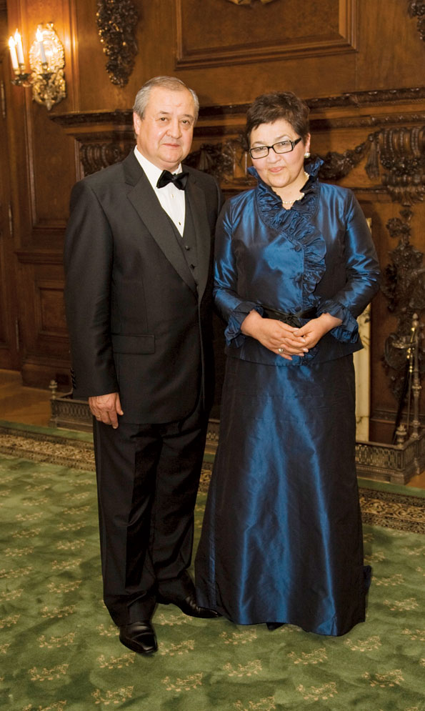 Uzbecki Ambassador Abdulaziz Kamilov and his wife, Gulnara Rashidova, entertain frequently on the premises.