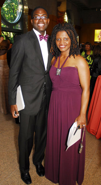 Andre Wells with Aba Kwawu at the National Museum of African Art Gala, which both helped to coordinate. (Photo by Kyle Samperton)
