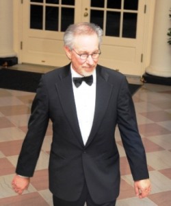 Filmmaker Steven Spielberg arrives at the State Dinner.  Photo by Kyle Samperton. 