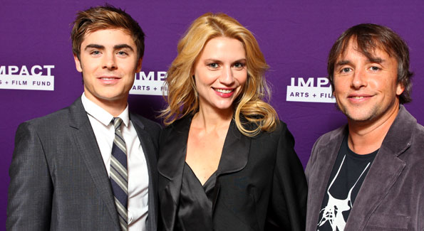 Zac Efron, Claire Danes, and Richard Linklater. (Photo by Tony Powell courtesy of IMPACT ARTS and FILM FUND)