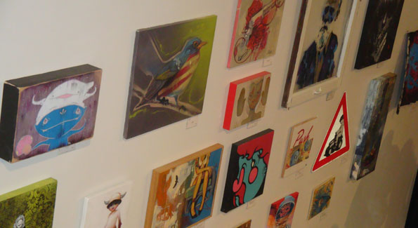 A selection of the art displayed. Photograph by Alannah Wells