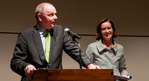 Ambassador Pekka Lintu and Laurel Colless. Photo by Vincent Gallegos.