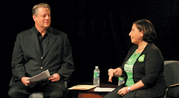 Jessy Tolkan, Executive Director of the Energy Action Coalition; Political Director at Green For All with Former Vice President Al Gore