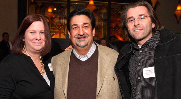 Director Susan Koch, Producer Ted Leonsis, and Cinematographer Neil Barrett at a screening for their documentary film "Kicking It." (Photo by Tony Powell)