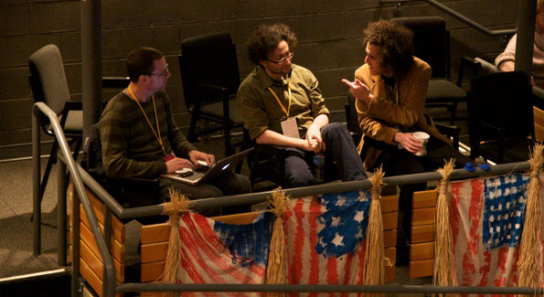 Participants in the Wooly Mammoth box seats. Big Ideas, Big Action conference. Photo By Jen Consalvo. 
