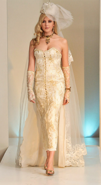 Miss D.C. 2009 wears a Madonna inspired wedding dress, veil and all.