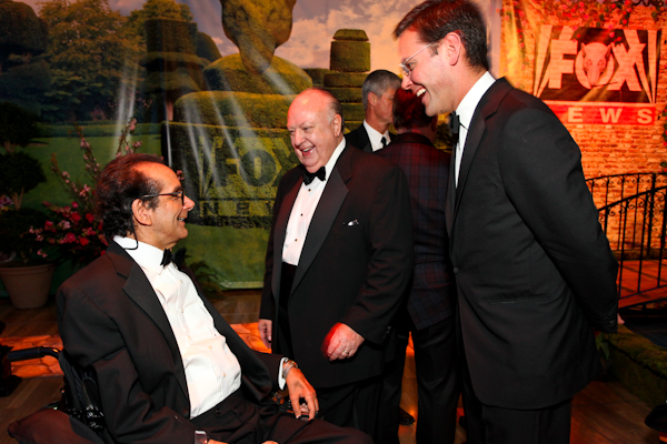 Charles Krauthammer and Roger Ailes share a lighter moment.