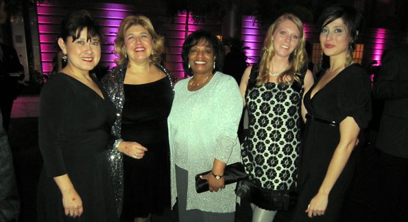 Mary Ann Gomez, Anne Alonzo, Debbie White, Selma Menden and Serene Arena at Artrageous, the Smithsonian American Art Museum's annual gala. ( Photo by Sarah Khan)