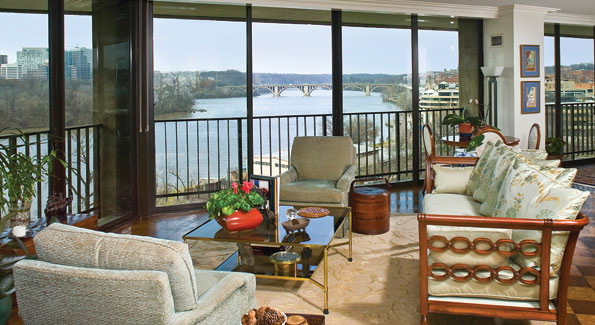 The Watergate West apartment bought by Robert C. "Bud" McFarlane boasts expansive Potomac views. 