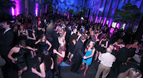 Guests enjoy on the dance floor at Artrageous, the Smithsonian American Art Museum's annual gala. ( Photo by Tony Brown/Imijination Photography)