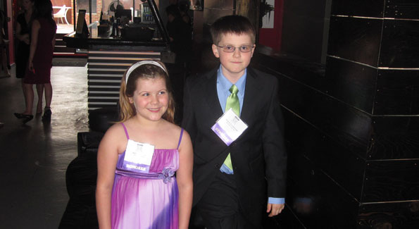 Skyler Hundley, 7, and Andrew Luckabaugh, 10, the Leukemia and Lymphoma Society’s 2010 Girl and Boy of the Year, are the inspiration behind the Man and Woman of the Year 2010’s goal to raise $1 million. (Photo by Jane Hess Collins)