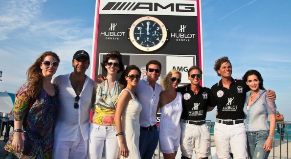 The gang from DC and Europe moments after Team Hublot won the AMG Miami Beach Polo World Cup VI. Photo by Tony Powell