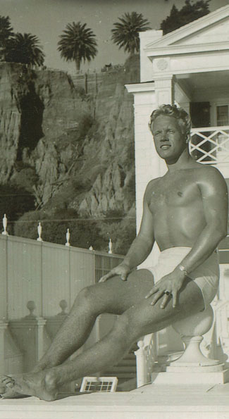 Wyatt Dickerson, poolside in Hollywood in 1946