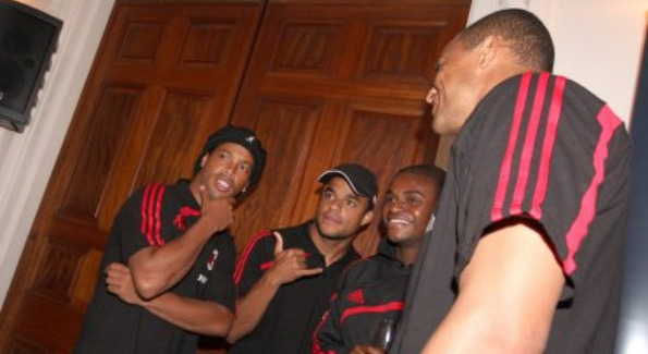 A.C. Milan Players at Reception (photo credit: D.C. United)